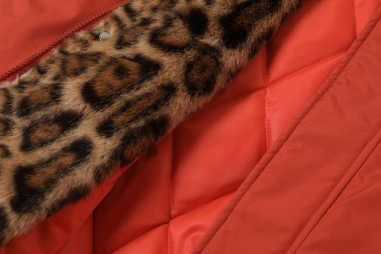 EAC–Padded Jacket with Leopard Lining