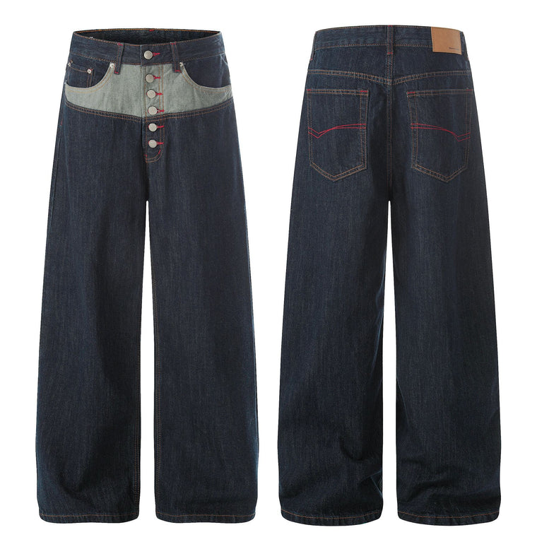 EAC – Panelled Button-Fly Jeans