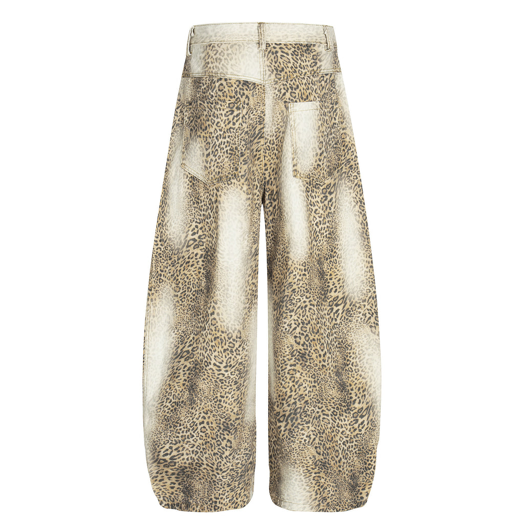 EAC–Leopard Curved Leg Jeans