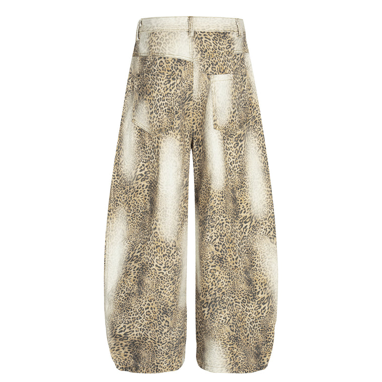EAC–Leopard Curved Leg Jeans
