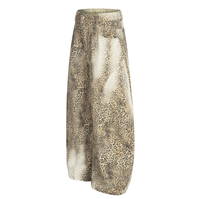 EAC–Leopard Curved Leg Jeans