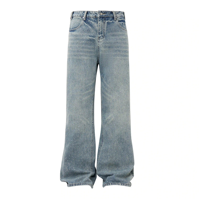 EAC – Rhinestone Wide-Leg Denim Jeans