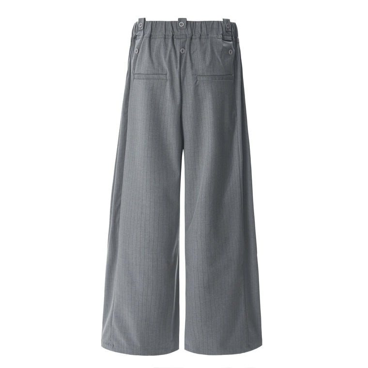 EAC–Pinstripe Wide-Leg Tailored Pants