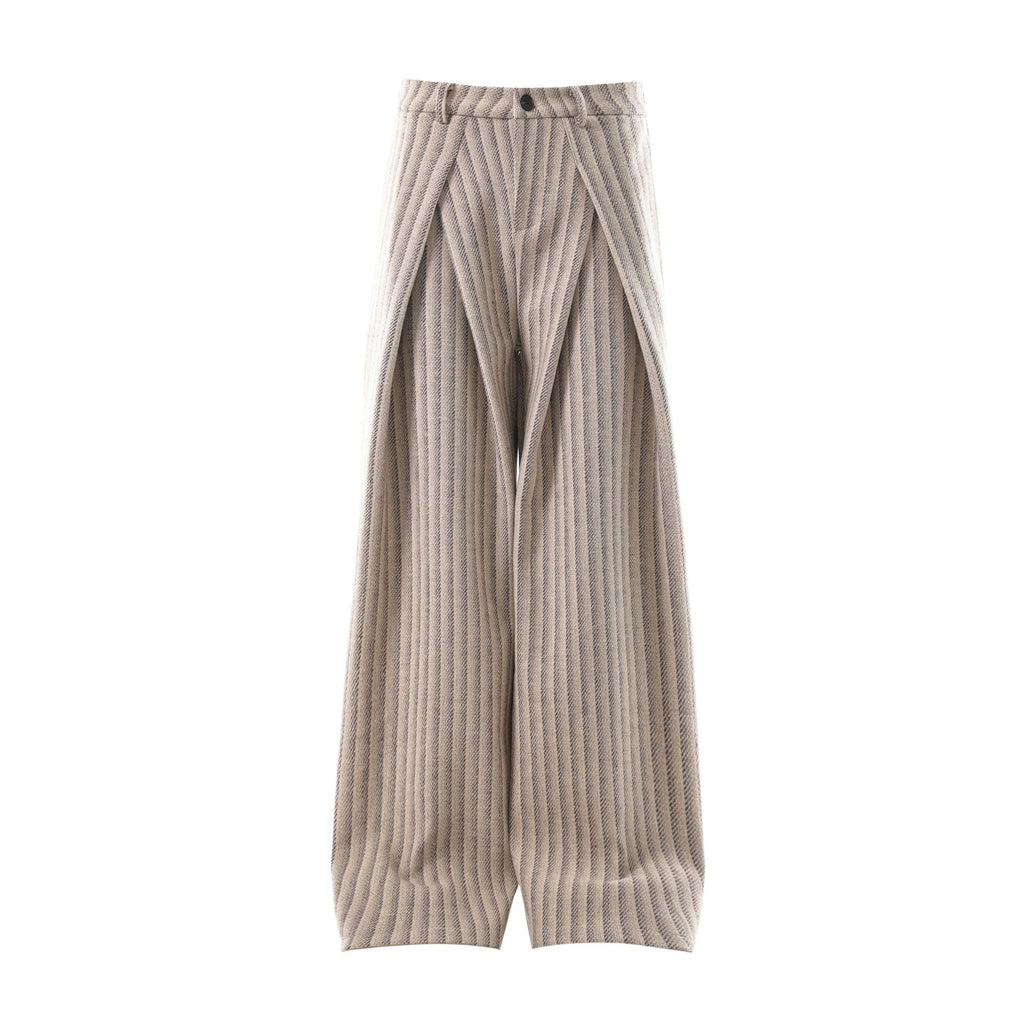 EAC – Pleated Pinstripe Wide-Leg Trousers