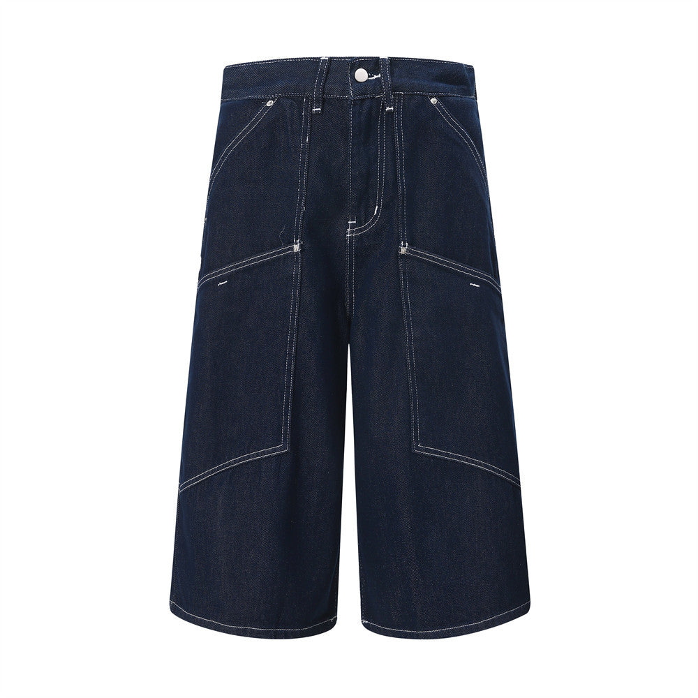 PocketWave Cropped Wide-Leg Jeans