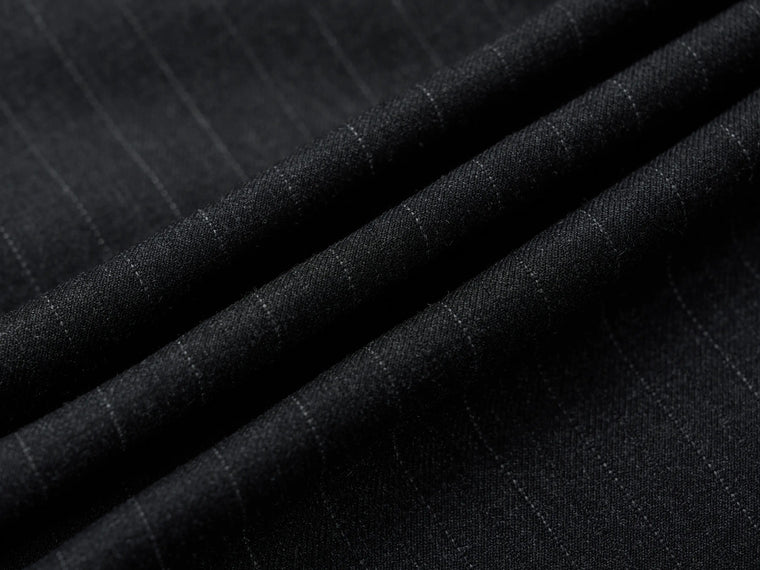 EAC–Pinstripe Wide-Leg Tailored Pants