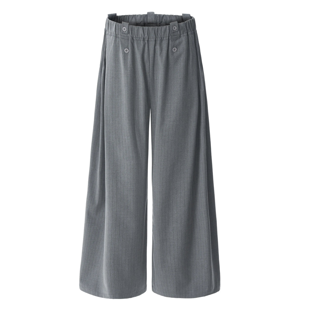 EAC–Pinstripe Wide-Leg Tailored Pants
