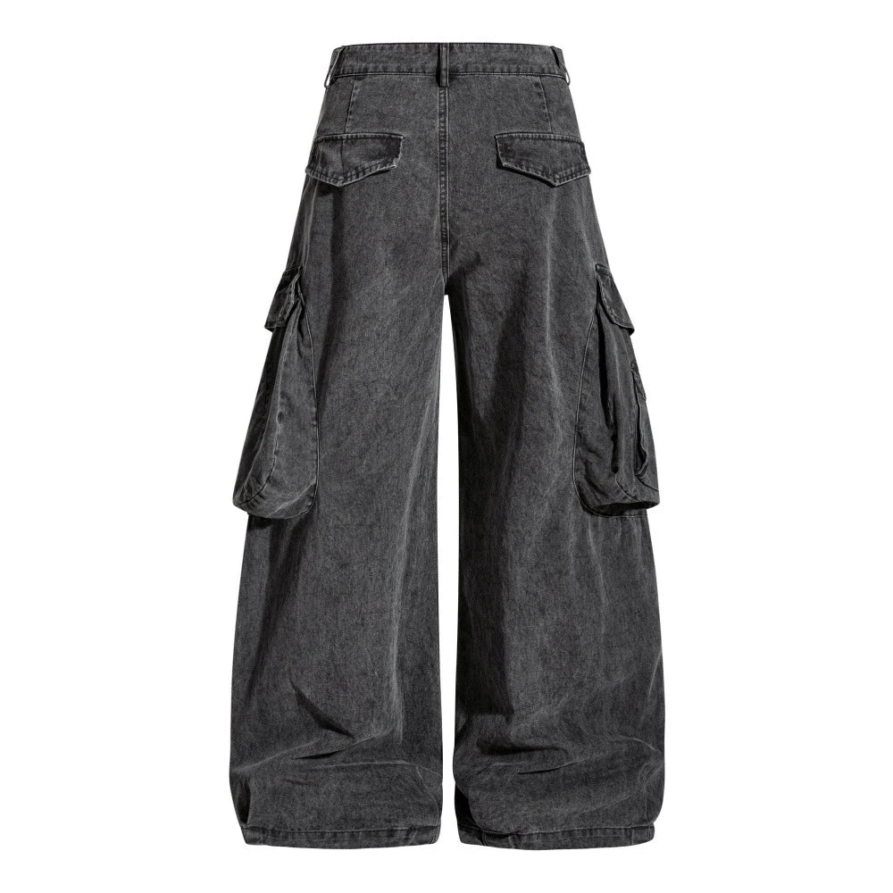 EAC – Washed Wide-Leg Denim Pants