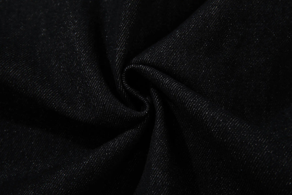 EAC–Dual-Waist Leather Panel Wide-Leg Jeans