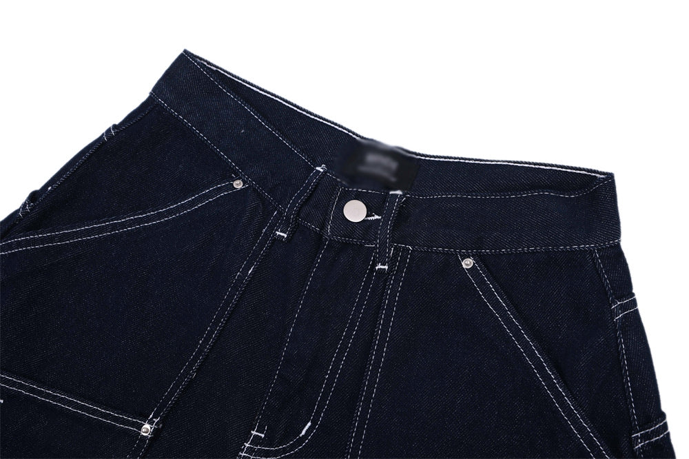 PocketWave Cropped Wide-Leg Jeans