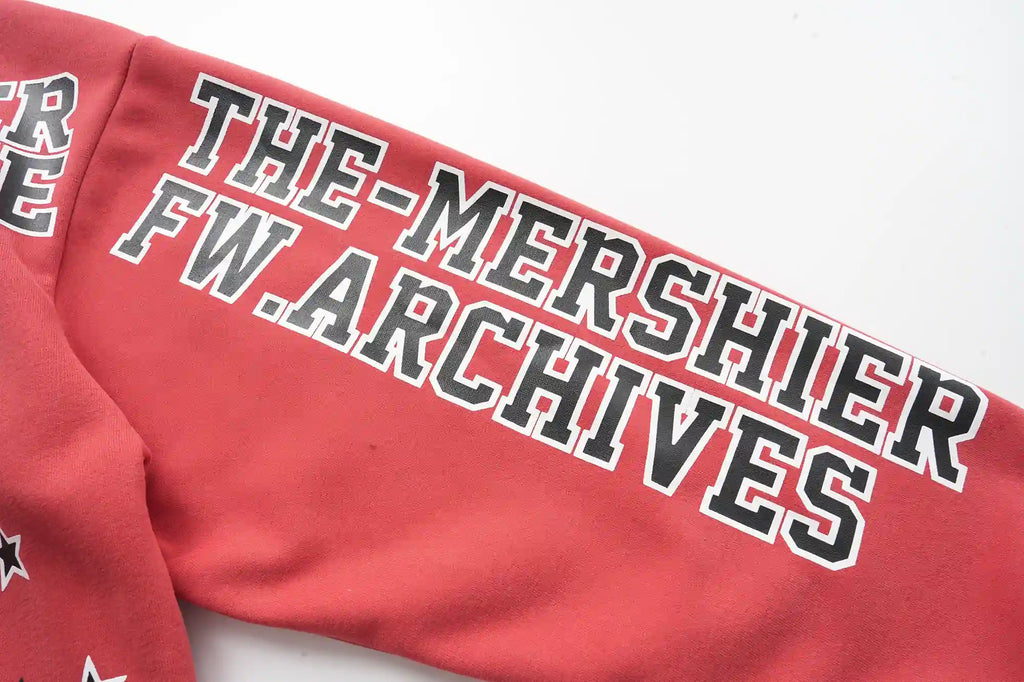 EAC–Star Print Fleece Zip Hoodie