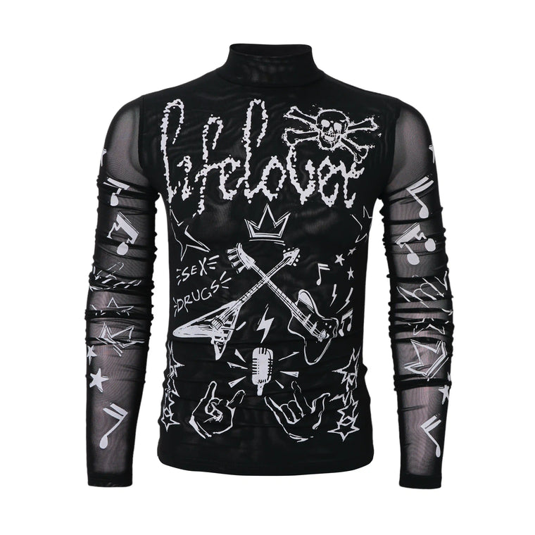 EAC – Graphic Mesh Long Sleeve Top