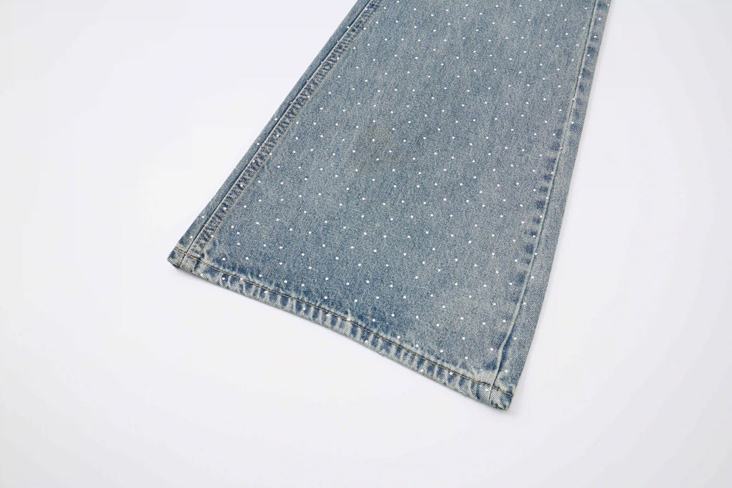 EAC – Rhinestone Wide-Leg Denim Jeans