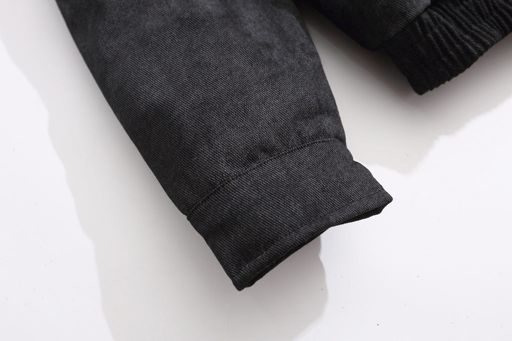 EAC–Faux Fur Collar Cropped Padded Jacket