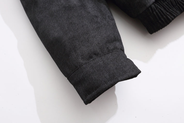 EAC–Faux Fur Collar Cropped Padded Jacket