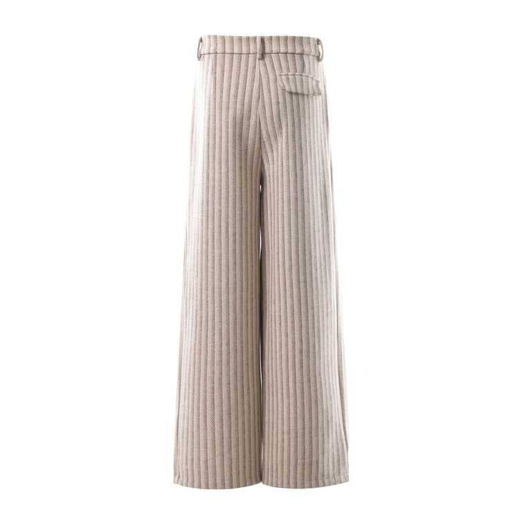EAC – Pleated Pinstripe Wide-Leg Trousers