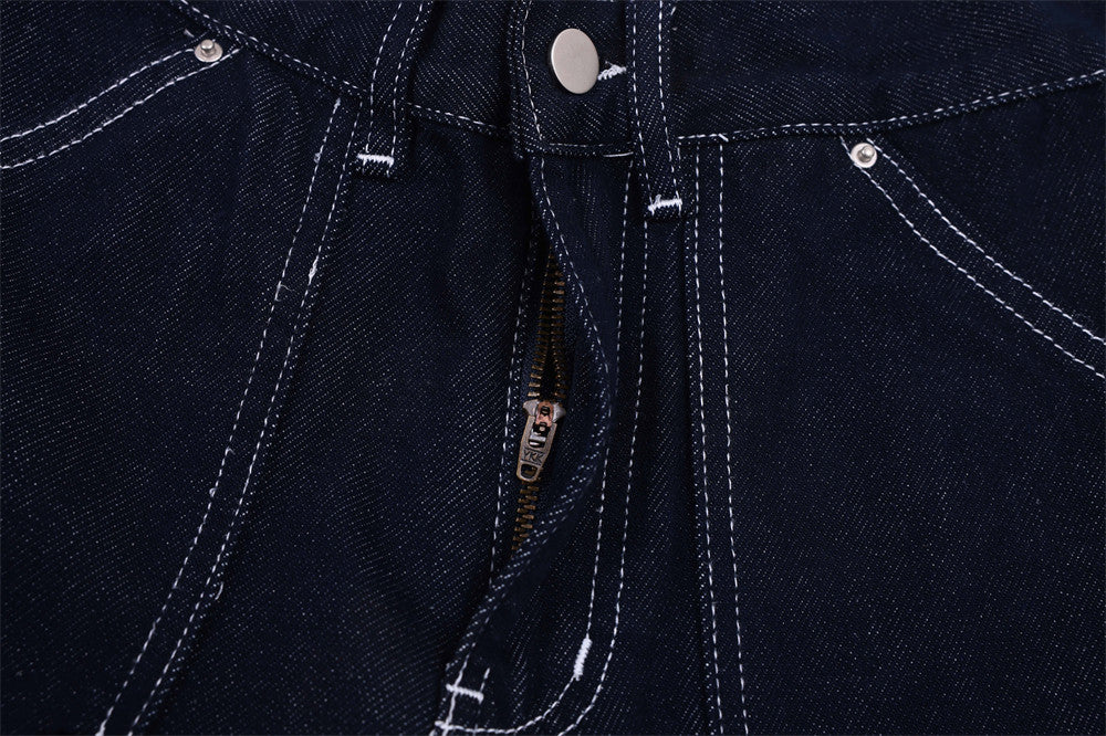 PocketWave Cropped Wide-Leg Jeans