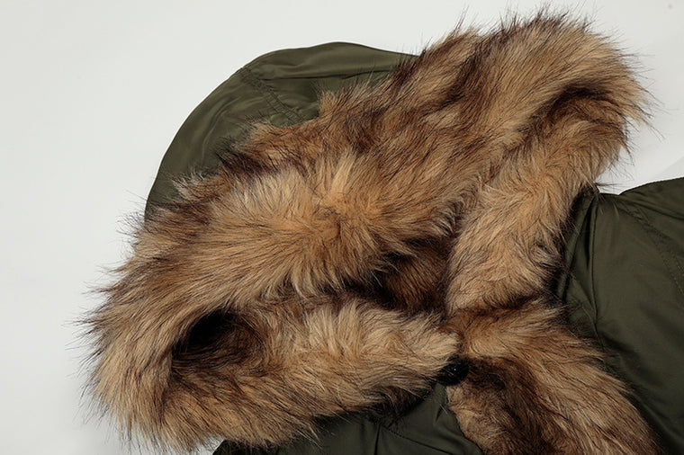 EAC–Faux Fur Trim Puffer Jacket
