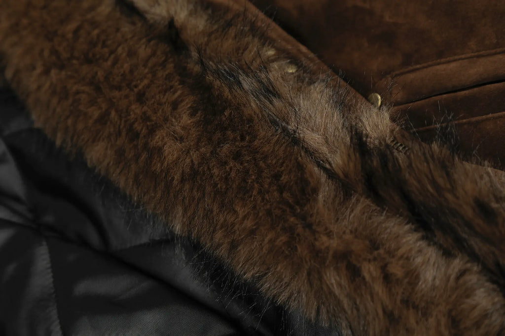 EAC–Retro Toggle Front Cropped Hooded Jacket