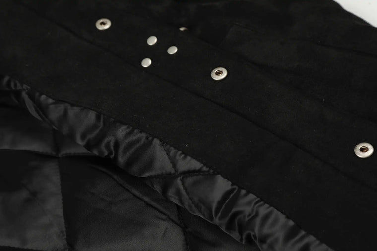 EAC–Suede Buckle Padded Jacket