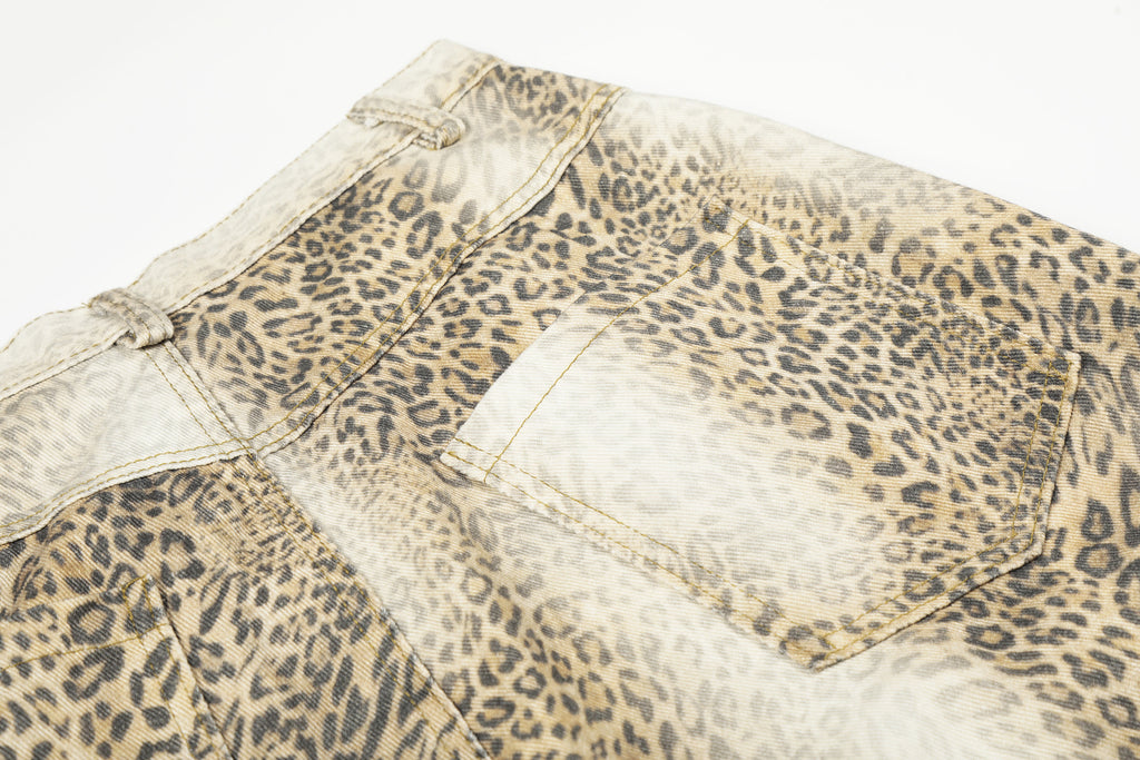 EAC–Leopard Curved Leg Jeans