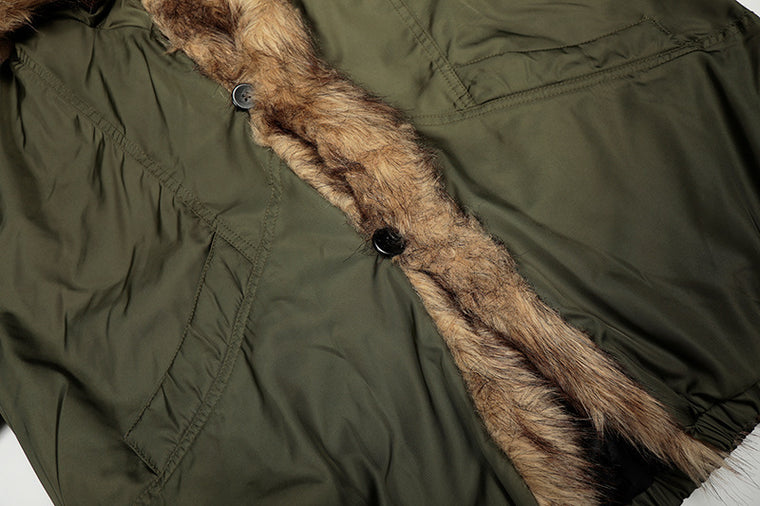 EAC–Faux Fur Trim Puffer Jacket