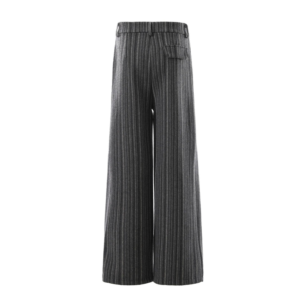 EAC – Pleated Pinstripe Wide-Leg Trousers