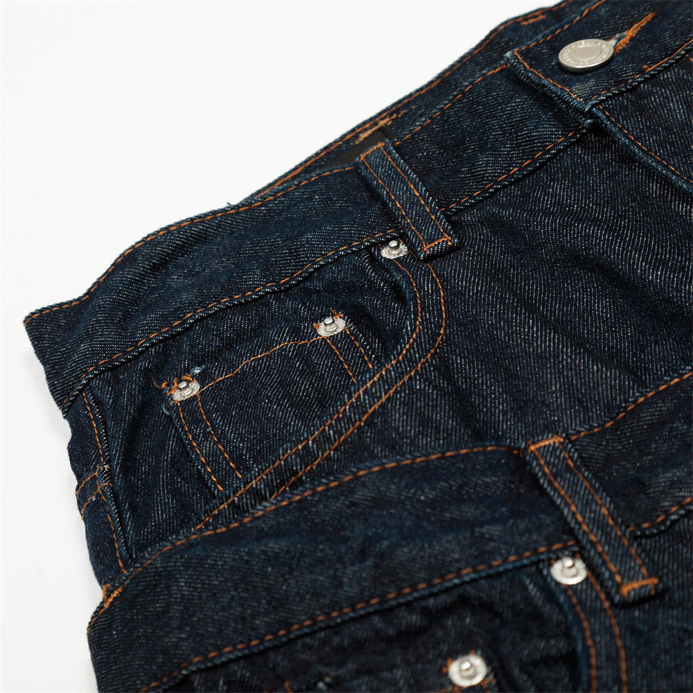 TwinBelt Patchwork Jeans