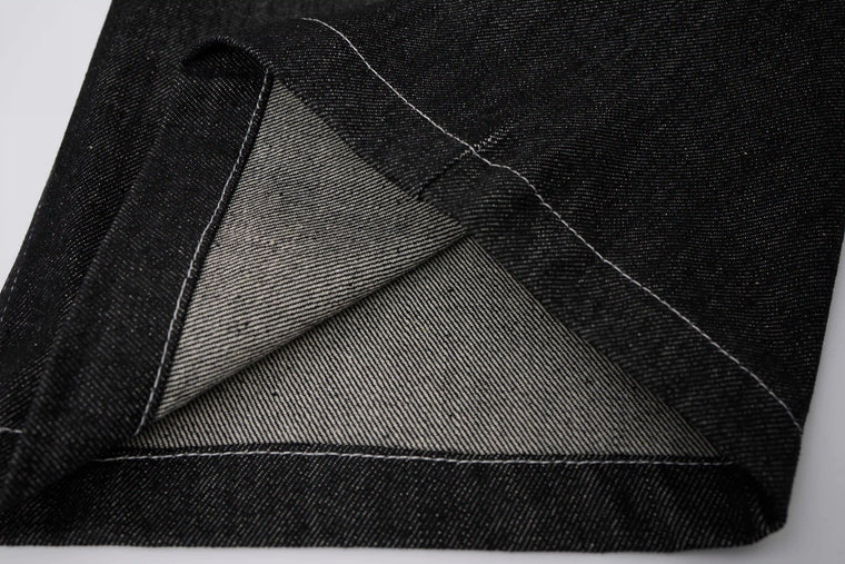 EAC–Graphic Rhinestone Wide-Leg Denim Jeans