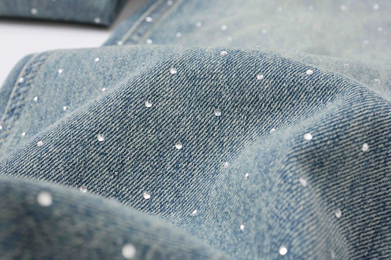 EAC – Rhinestone Wide-Leg Denim Jeans