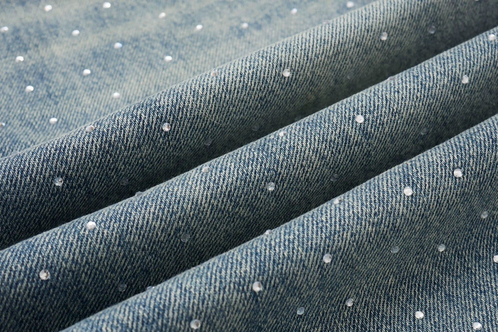 EAC – Rhinestone Wide-Leg Denim Jeans