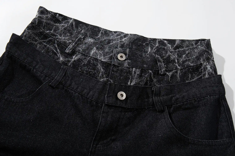 EAC–Lightning Panel Raw Denim Jeans