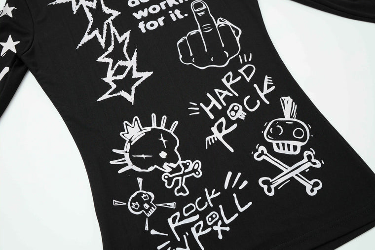 EAC – Graphic Mesh Long Sleeve Top