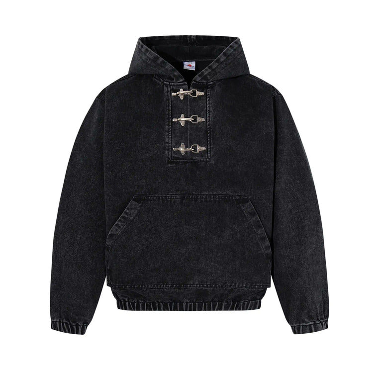 EAC – Toggle Closure Washed Denim Hoodie