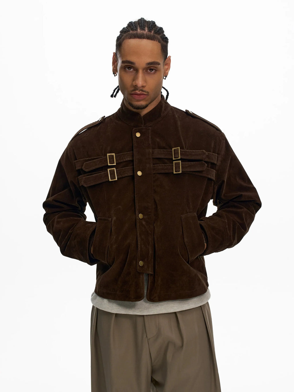 EAC–Vintage Suede Panel Jacket
