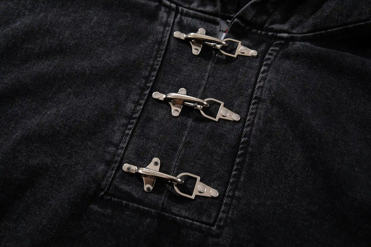 EAC – Toggle Closure Washed Denim Hoodie