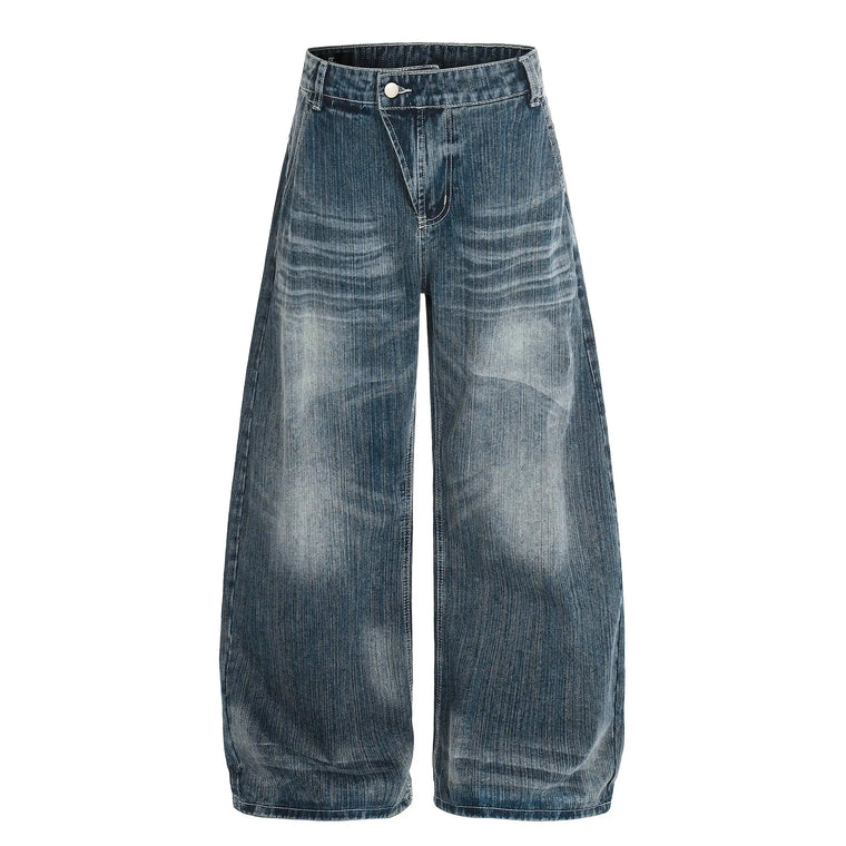 EAC–Asymmetric Front Curved Denim Jeans