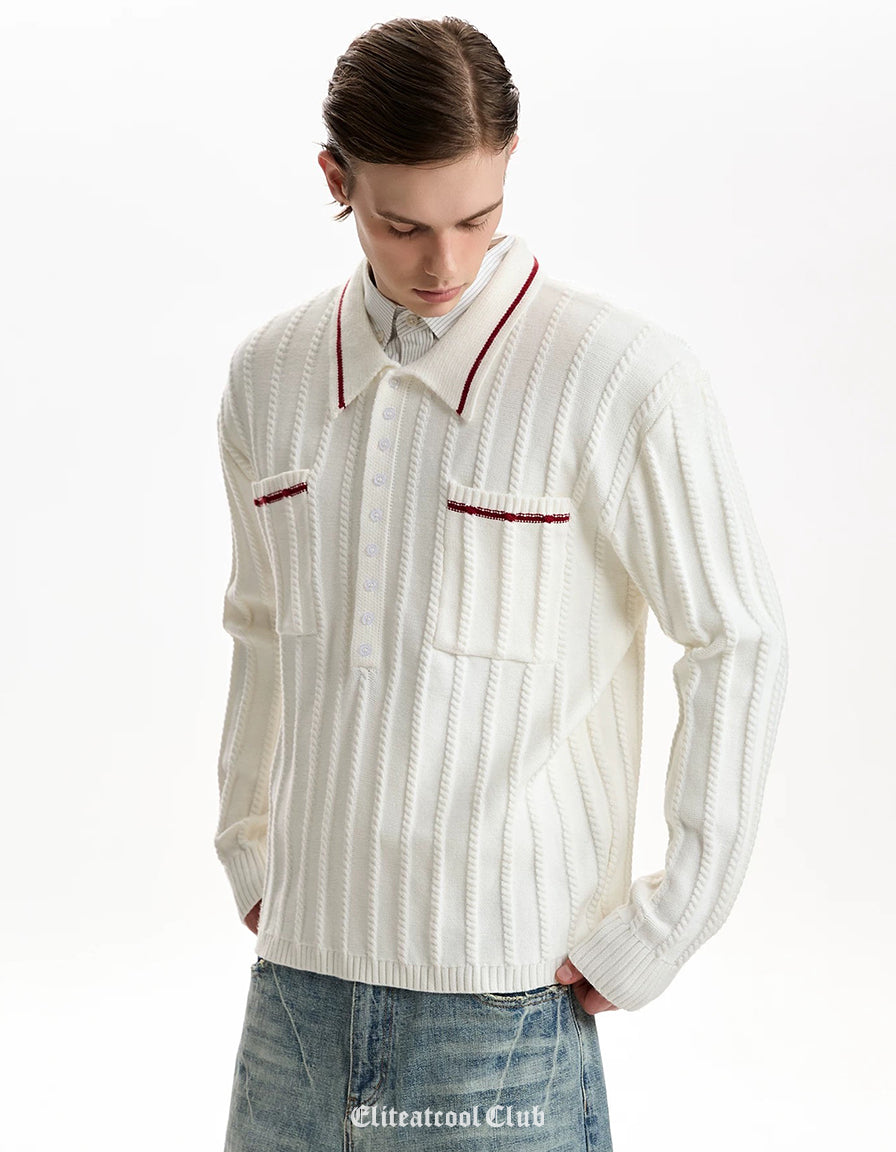 EAC – Luxe Knit Polo Sweater