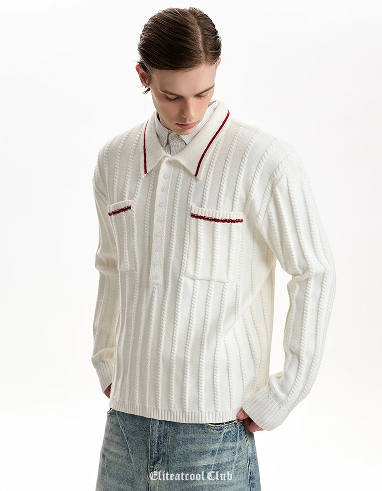 EAC – Luxe Knit Polo Sweater